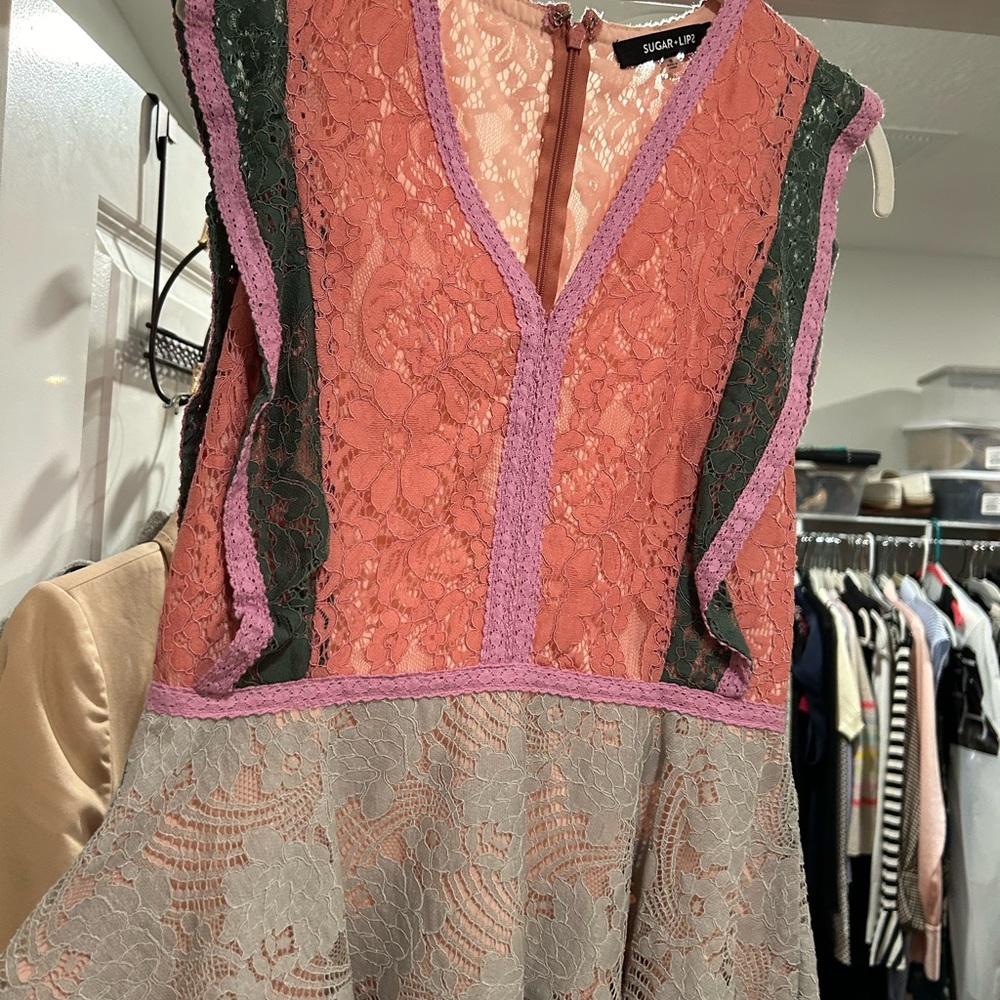 SUGAR+LIPS lace multi-color shirt -S